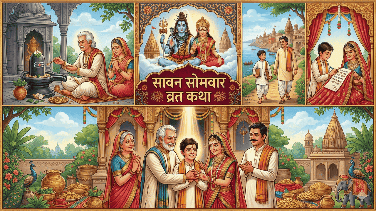 सावन सोमवार व्रत कथा