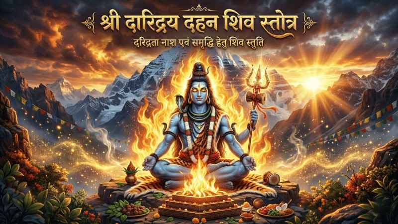 दारिद्र्य दहन शिव स्तोत्र सम्पूर्ण पाठ, हिन्दी अर्थ, लाभ और विधि