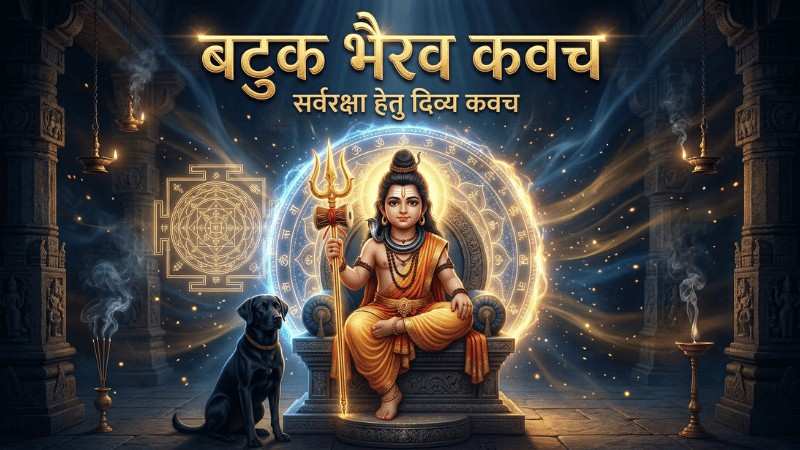 बटुक भैरव कवच सम्पूर्ण पाठ, हिन्दी अर्थ, लाभ और विधि